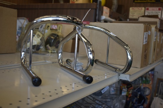 2 Chrome Motorcycle Wheel Chocks