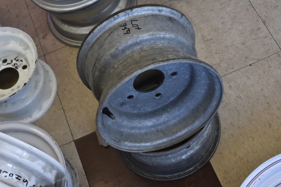 2 10" 5 Lug Galvanized Rims