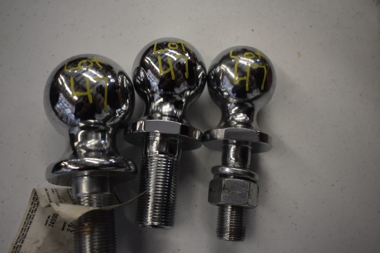 3 Misc Chrome Hitch Balls