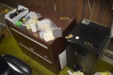 Wood and Metal 2 Drawer Cabinets with Contents