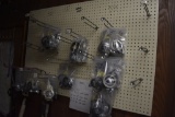 Group of Trailer Bearing Kits on Peg Board