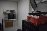 3 DVD Players with Contents of Shelf