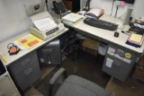 L Shaped Metal Office Desk