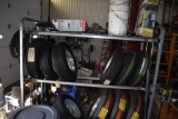 Tire Rack with Misc Contents