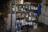 3 Metal Shelves with Contents