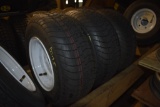 3 Eco Trail 165/65-8 Tires on 4 Lug Rims