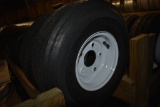 2 Eco Trail 5.70-8 Tires on 4 Lug Rims