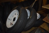 3 Eco Trail 5.30-12 Tires on 5 Lug Rims