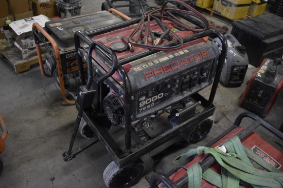 Predator 9000 Generator with 420 CC Motor On Rolling Cart