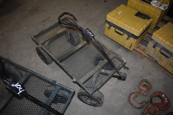 Green Metal Lawn Wagon