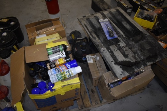 Pallet of Cleaners, Truck Parts, Pump