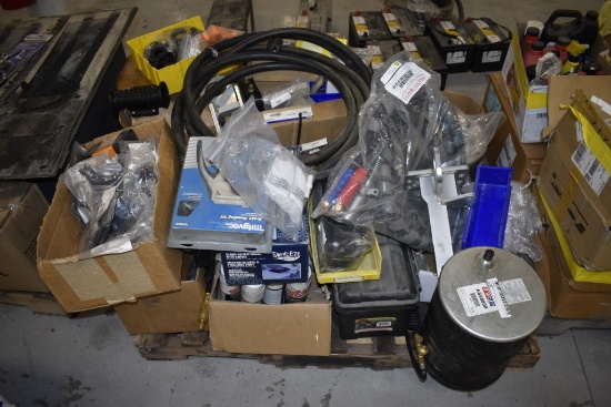 Pallet of Truck Parts and Chemicals