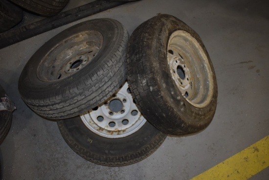 3 205/75R15 Tires on 5 Lug Rims