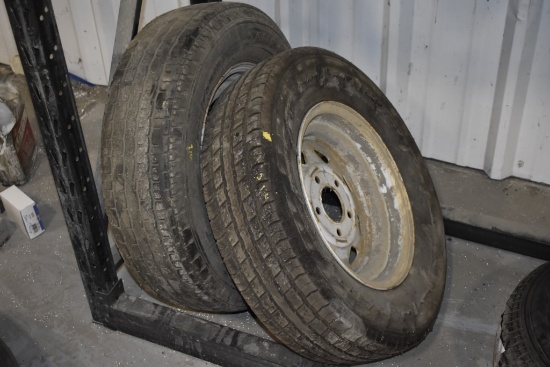 2 205/75R15 Tires on 5 Lug Rims