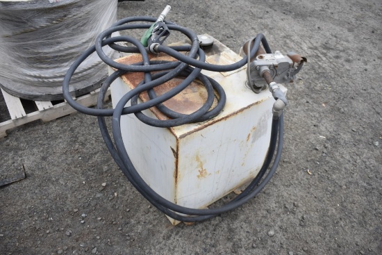 Square 50 Gallon Transfer Fuel Tank with Electric Pump