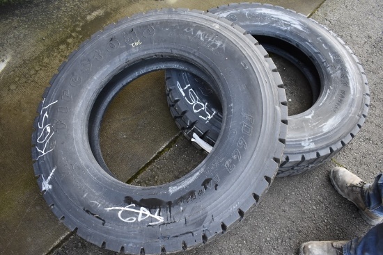 2 Firestone FD663 11R24.5 Tires