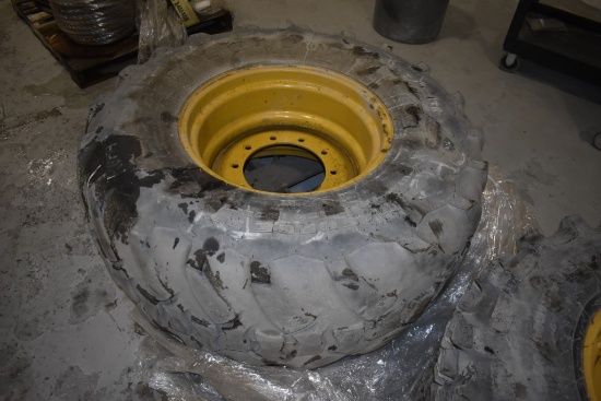 Firestone 500/70R24IND Tire on CAT 10 Lug Rim