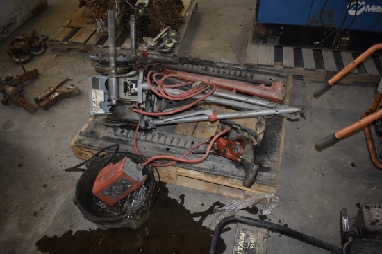 Ridgid 300-12 Pipe Threading Machine on Pallet with Parts and Accessories