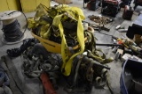 HUGE Quantity of Used Ratchet Straps in True Temper Double Wheel Wheel Barrow