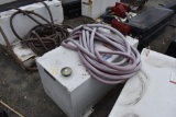 Weather Guard Rectangle Transfer Fuel Tank with Fill Rite Electric Pump and 50' Hose