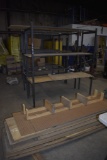 4 Three Tier Metal Shelves with Group of Shelf Boards