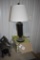 Lamp with Box of Glasses