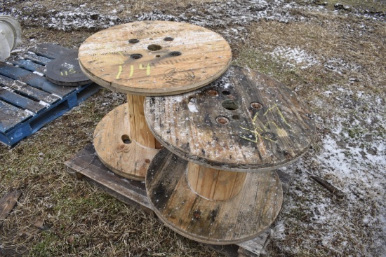 2 30" Wood Spools