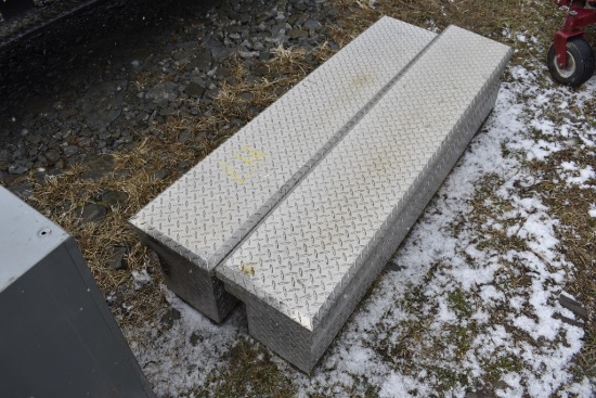 2 Diamond Plate Saddle Boxes