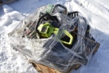 Pallet of Chainsaws and Hedge Trimmers