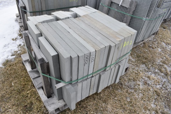 Pallet of 12" x 24" x 2" Thermal Bluestone Pieces