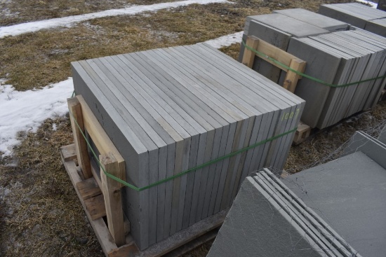 Pallet of 24" x 36" x 1.5" Thermal Bluestone Pieces