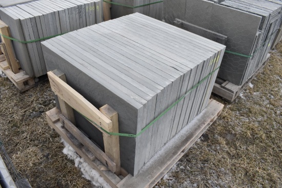 Pallet of 24" x 36" x 1.5" Thermal Bluestone Pieces