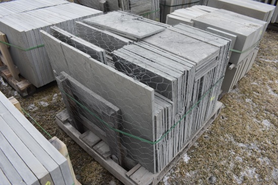 Pallet of 1" Thick Mixed Natural Bluestone Pieces