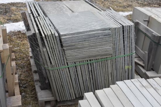 Pallet of 1" Thick Mixed Natural Bluestone Pieces