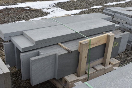 Pallet of 14" Mixed Thermal Bluestone Treads