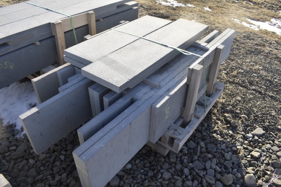 Pallet of 14" Mixed Thermal Bluestone Treads