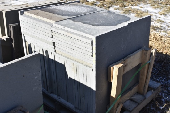 Pallet of 18" x 30" x 1" Thermal Bluestone Pieces