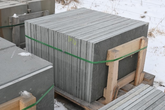 Pallet of 24" x 36"  x 1" Thermal Bluestone Pieces