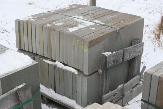 Pallet of 12" x 36" x 2" Thermal Bluestone Pieces