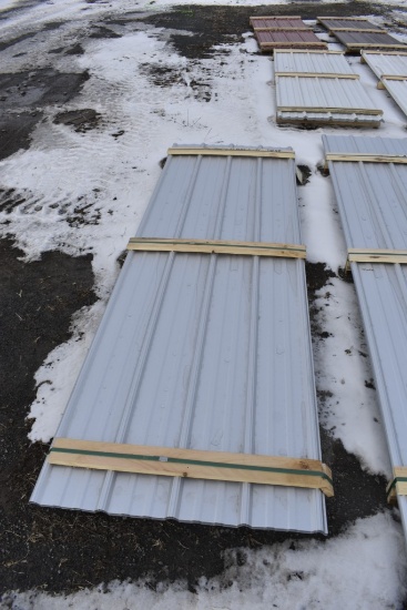 25 Pieces of 10' Galvalume Corrugated Metal Paneling