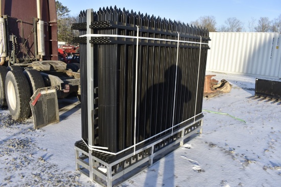 AllMetal 22 Piece Poweder Coated Steel Site Fence