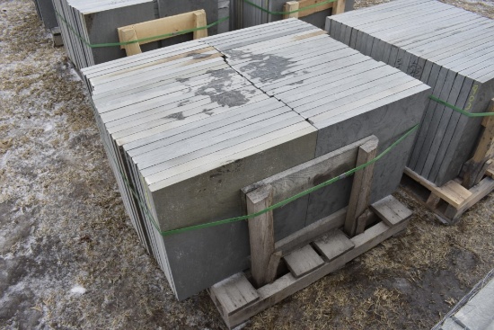 Pallet of 2" x 2" x 1.5" Thermal Bluestone Pieces