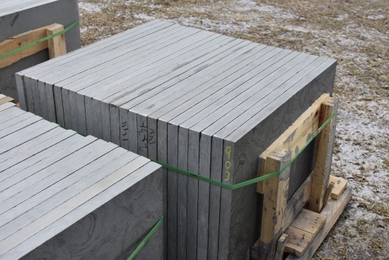 Pallet of 24" x 36" x 2" Thermal Bluestone Pieces