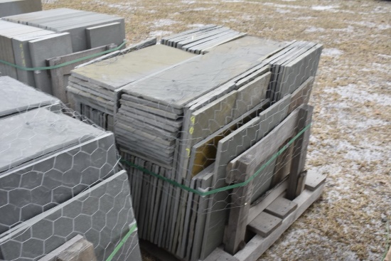 Pallet of 1" Thick Mixed Natural Bluestone Pieces