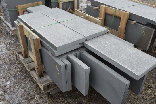 Pallet of 14" Mixed Thermal Bluestone Treads