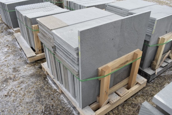 Pallet of 18" x 36" x 1" Thermal Bluestone Pieces