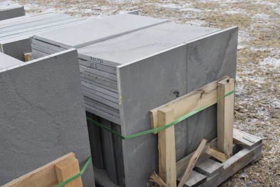 Pallet of 18" x 30" x 1" Thermal Bluestone Pieces