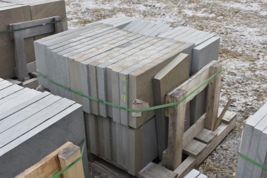 Pallet of 12" x 24" x 2" Thermal Bluestone Pieces