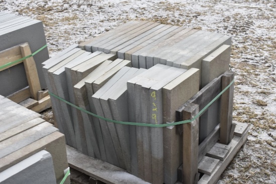 Pallet of 12" x 24" x 2" Thermal Bluestone Pieces