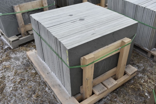 Pallet of 24" x 36" x 1.5" Thermal Bluestone Pieces